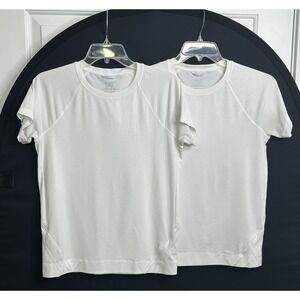 Athleta Girl CATCHING RAYS UPF Tee Short Sleeve Shirt Girls XXL 16 White 2 Tops